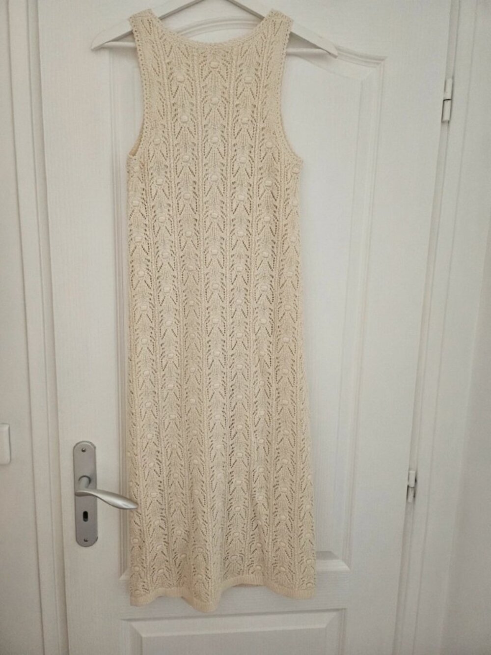 Sezane Crochet Knit Maxi Dress Women's L - Picture 2 of 3